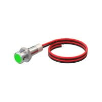 Stainless-steel LED control-lamp &Oslash;6mm // 0.2 inch green