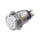 Stainless-steel push-button Ø 0.75 inch LED symbol light white 230 V