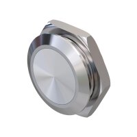 Metzler ultraflacher Edelstahl Drucktaster rostfrei IP67 - Einbau Durchmesser &Oslash; 19 mm - Tastend
