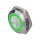 Metzler ultraflacher Edelstahl Drucktaster rostfrei IP67 - Einbau Durchmesser &Oslash; 19 mm - Tastend - LED Gr&uuml;n