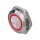 Metzler ultraflacher Edelstahl Drucktaster rostfrei IP67 - Einbau Durchmesser &Oslash; 19 mm - Tastend - LED Rot