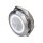 Ultraflacher Drucktaster aus Edelstahl &Oslash;22mm Ringbeleuchtung Wei&szlig; Tastend