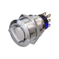 Stainless steel rotary switch Ø0.75 inch Two...