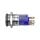 &Oslash;16mm flacher Edelstahl-Schalter mit blauer LED Ringbeleuchtung