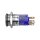 LED Push button - &Oslash; 16 mm - stainless-steel - weather-resistant and waterproof - point-lighting  - latching, blue [energy class A+++]