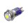 Push-button LED-illuminated - stainless-steel - waterproof point lighting - installation diameter Ø 0.63” latching, yellow [energy class A++]