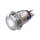 &Oslash;19mm flacher Edelstahl-Schalter mit wei&szlig;er LED Punktbeleuchtung