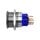 Ø25mm flacher Edelstahl-Schalter mit blauer LED Punktbeleuchtung