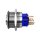 Edelstahl Drucktaster &Oslash;25mm Tastend Hervorstehend LED Ring Wei&szlig;
