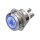 Stainless steel push buttons &Oslash;0.75 inch LED bell symbol blue screw contacts