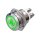 Stainless steel push buttons &Oslash;0.75 inch LED bell symbol green screw contacts